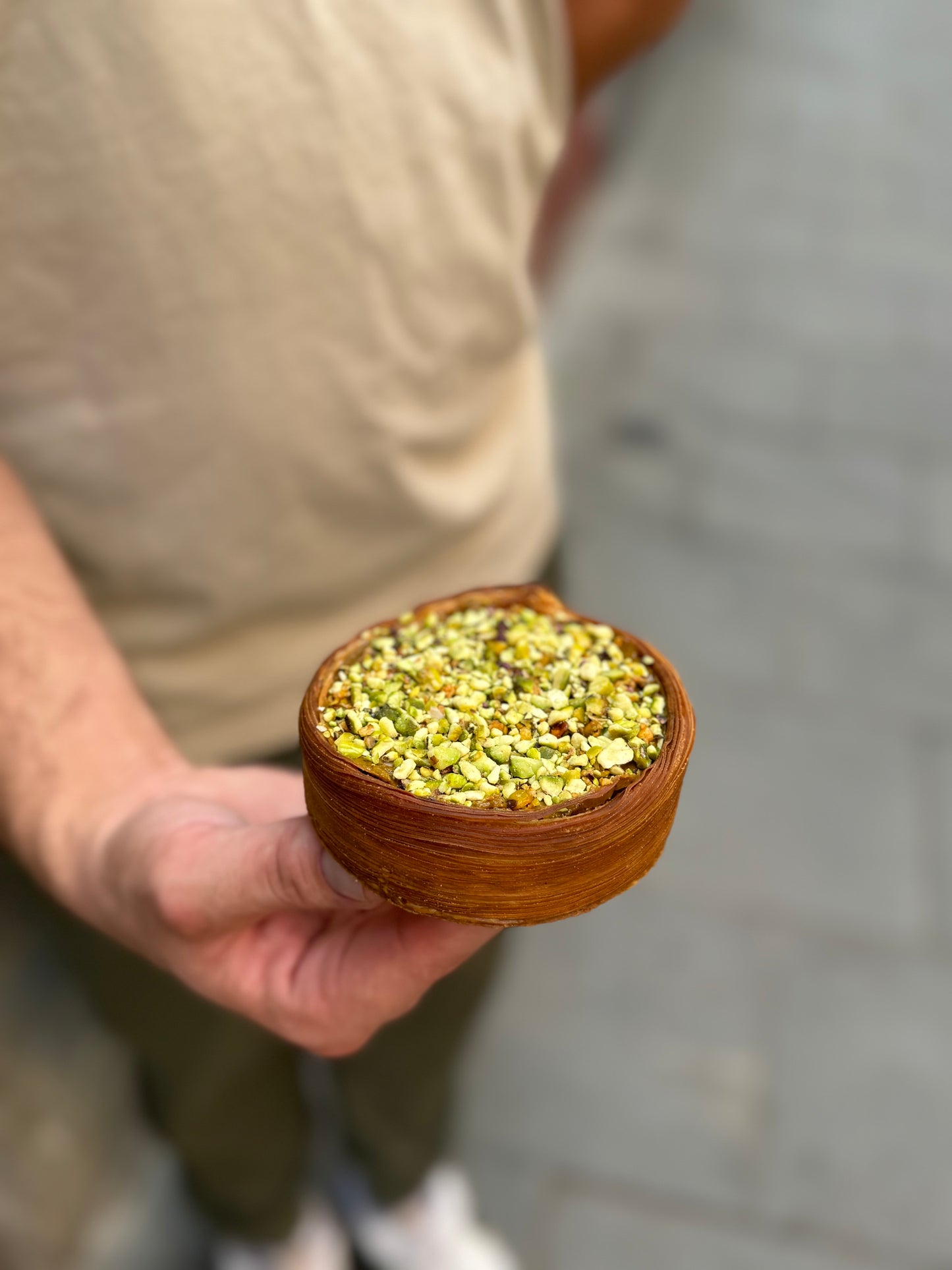 Flan de pistacho
